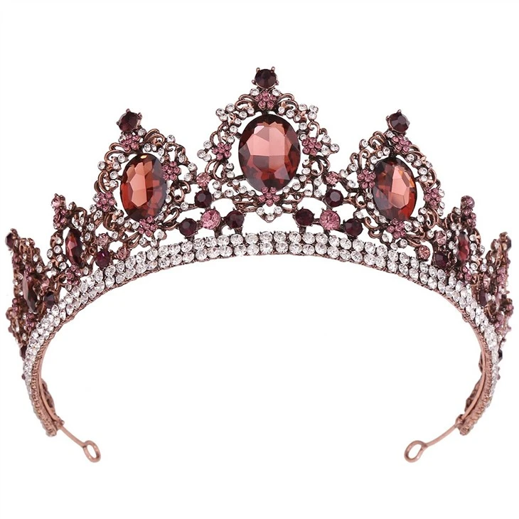 Headpiece Diamond Flower Design Crown Girls Women Tiaras Crystal Crown